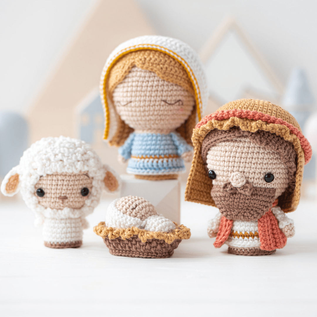 Muñeco de Apego El Conejo & La Luna Set Mini Pesebre de Belén