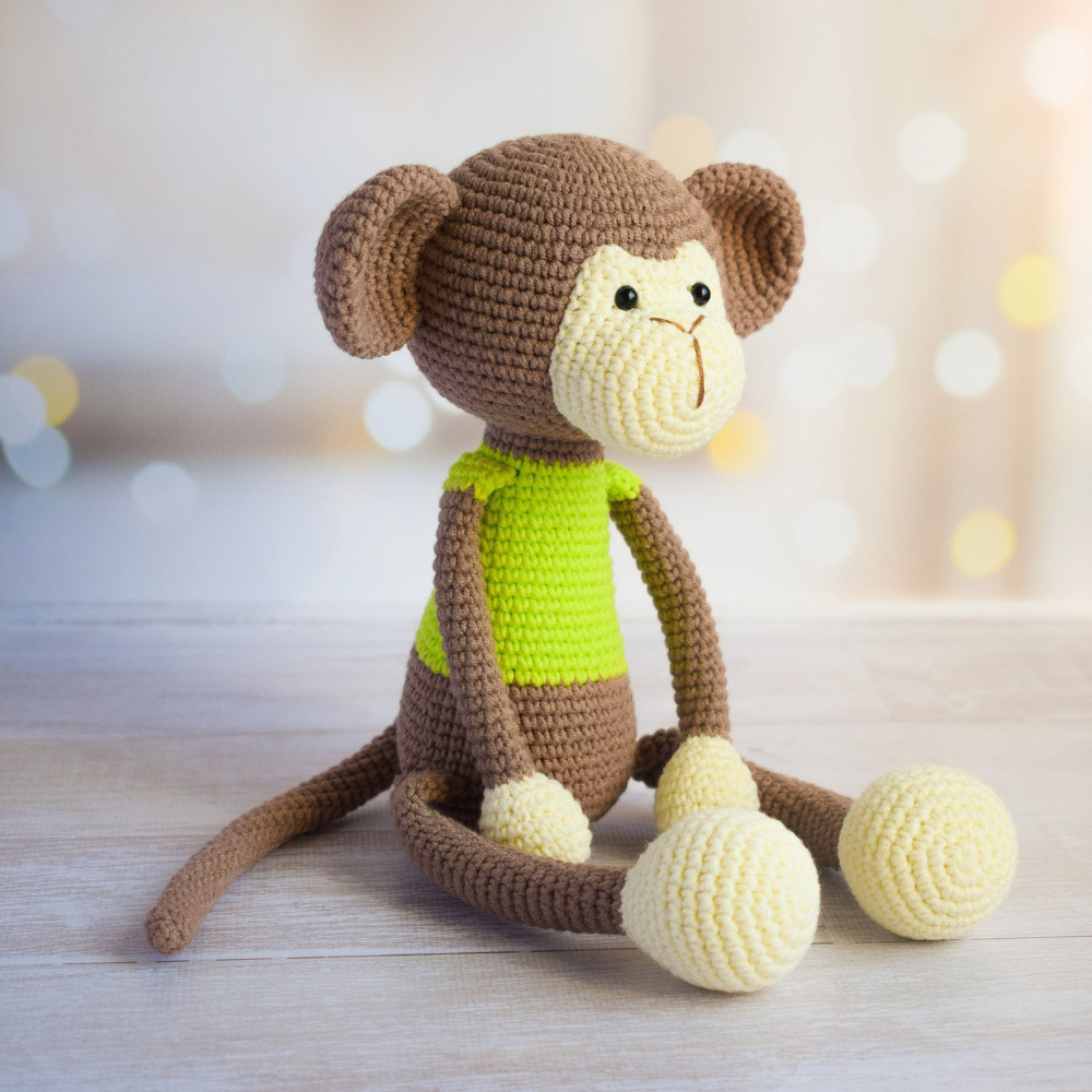 Muñeco de Apego El Conejo & La Luna Ricardo El Mono de Piernas Largas