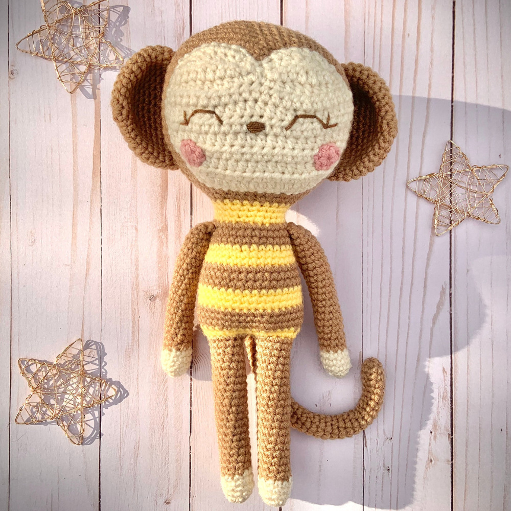 Muñeco de Apego El Conejo & La Luna Fabricio El Monito