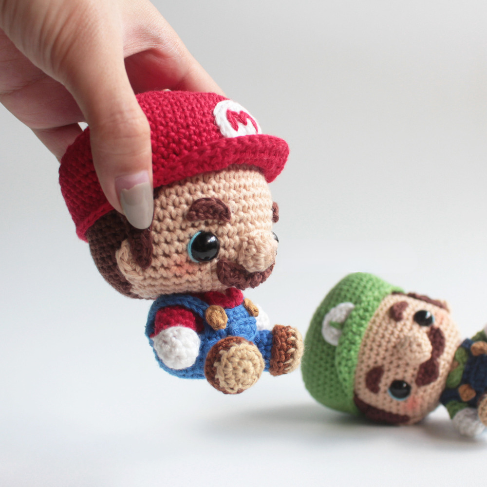 Muñeco de Apego El Conejo & La Luna Set Little Mario Bros X6