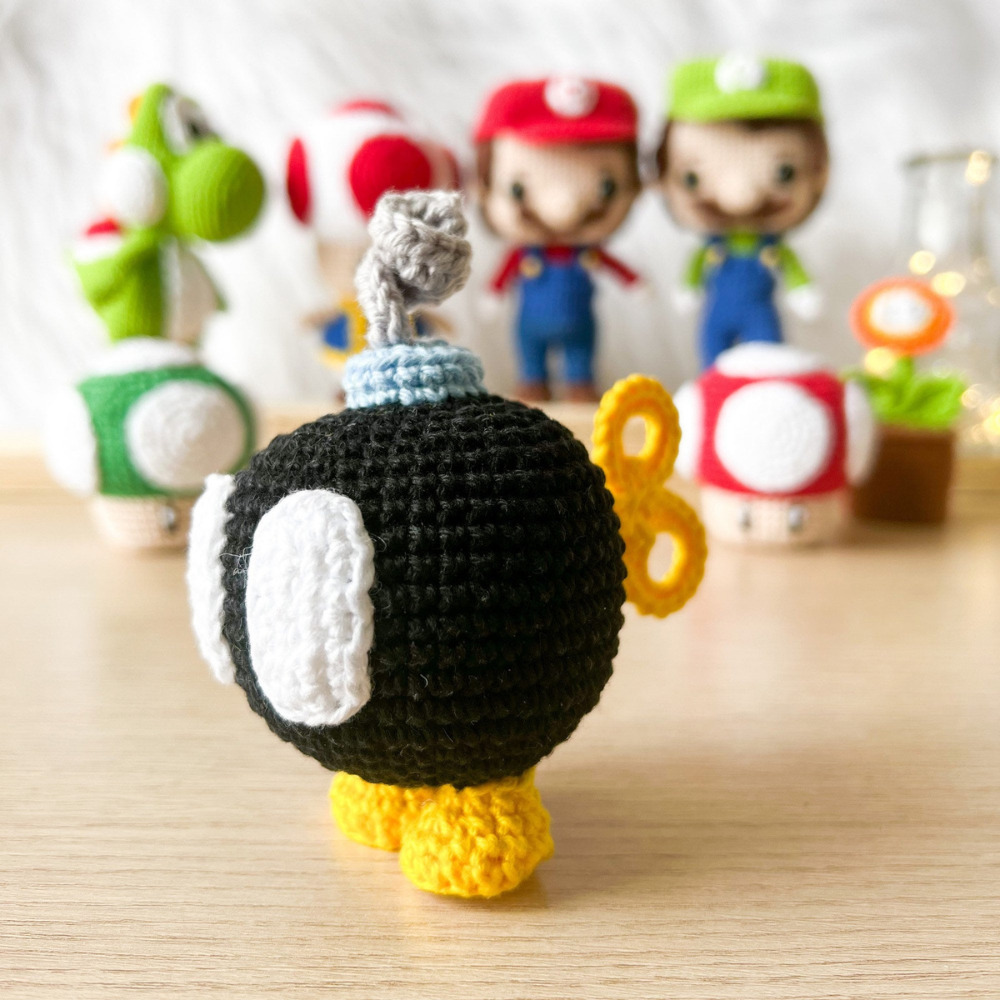 Muñeco de Apego El Conejo & La Luna Set Little Mario Bros X8