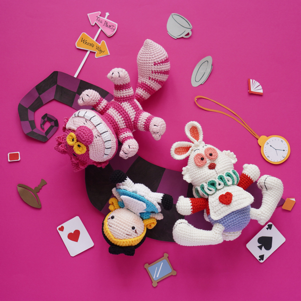 Muñeco de Apego Set Alice in Wonderland X4