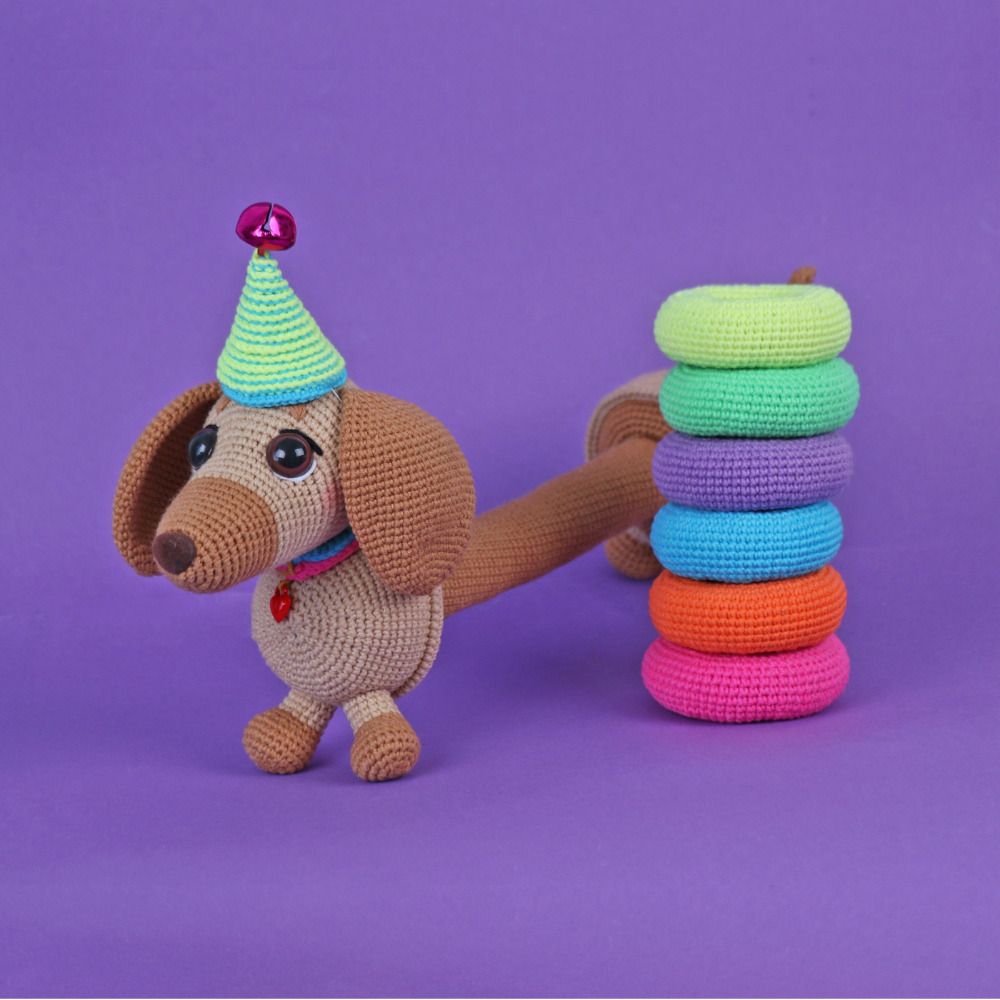Juego Didáctico Para Bebé El Conejo & La Luna Dog Rainbow Stacking Toy