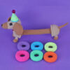 Juego Didáctico Para Bebé El Conejo & La Luna Dog Rainbow Stacking Toy