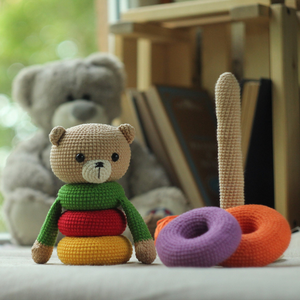 Juego Didáctico Para Bebé El Conejo & La Luna Bear Stacking Toy