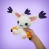 Muñeco de  Apego El Conejo & La Luna Gatomon (Tailmon) Digimon