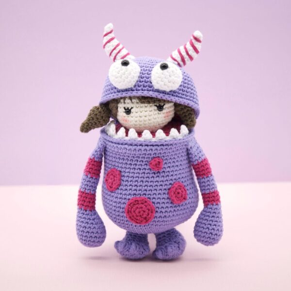 Muñeco de Apego El Conejo & La Luna Little Boo En Traje de Monster INC