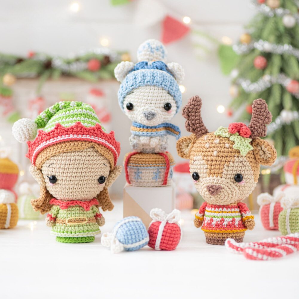 Muñeco de Apego El Conejo & La Luna Set X6 Personajes Navidad