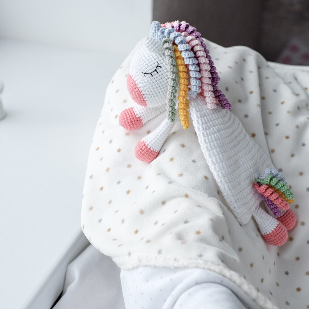 Manta de Apego El Conejo & La Luna Unicornio Lovey