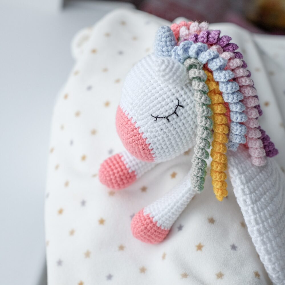 Manta de Apego El Conejo & La Luna Unicornio Lovey