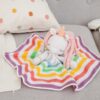 Manta de Apego El Conejo & La Luna Unicornio Rainbow Lovey