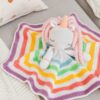 Manta de Apego El Conejo & La Luna Unicornio Rainbow Lovey
