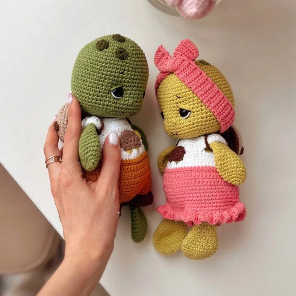 Muñeco de Apego El Conejo & La Luna Tortugas Pepe & Flor