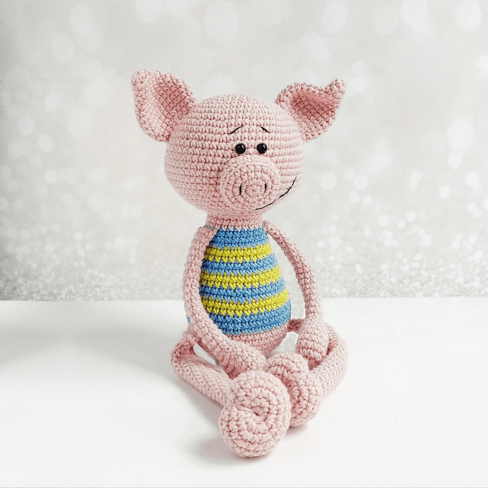 Muñeco de Apego El Conejo & La Luna Cerdito de Patas Largas