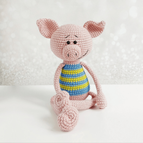 Muñeco de Apego El Conejo & La Luna Cerdito de Patas Largas_1 Muñeco de Apego El Conejo & La Luna Cerdito de Patas Largas