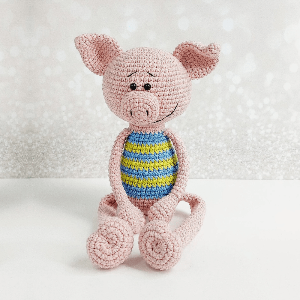 Muñeco de Apego El Conejo & La Luna Cerdito de Patas Largas