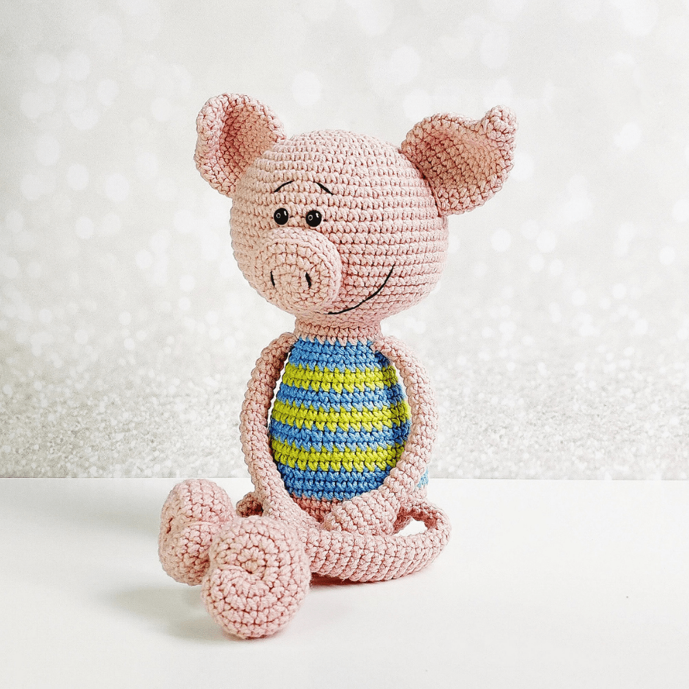 Muñeco de Apego El Conejo & La Luna Cerdito de Patas Largas