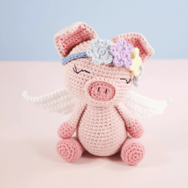 Muñeco de Apego El Conejo & La Luna Pippa el Angel Cerdito_1 Muñeco de Apego El Conejo & La Luna Pippa el Angel Cerdito