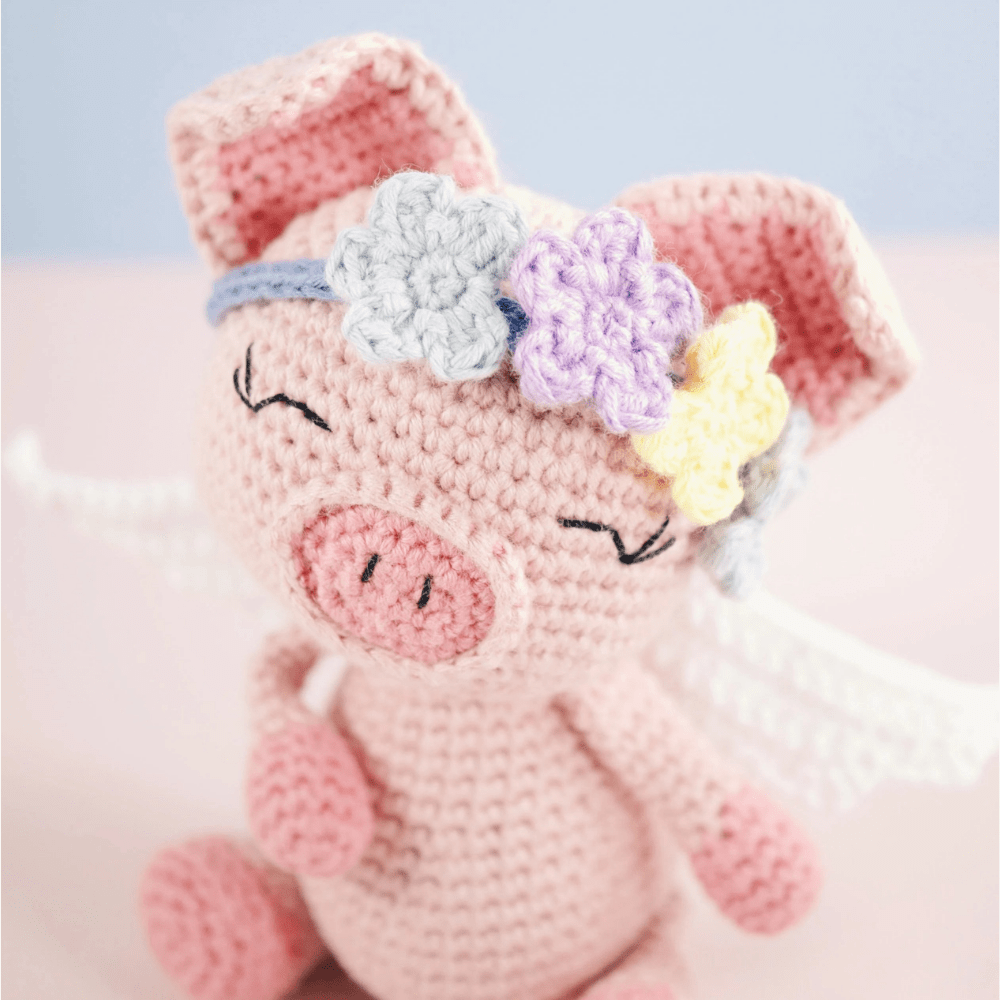 Muñeco de Apego El Conejo & La Luna Pippa el Angel Cerdito