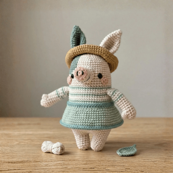 Muñeco de Apego El Conejo & La Luna Lita La Cerdita_1 Muñeco de Apego El Conejo & La Luna Lita La Cerdita