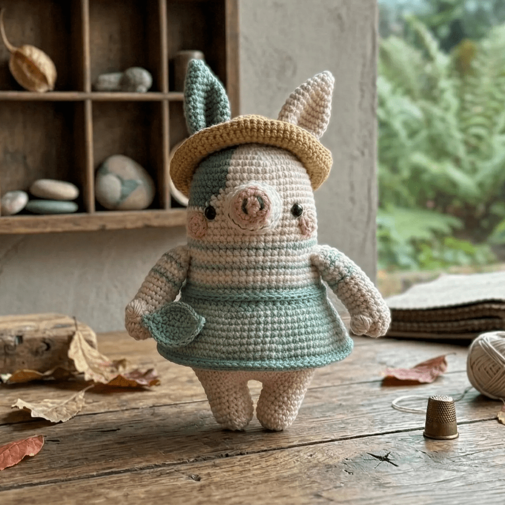 Muñeco de Apego El Conejo & La Luna Lita La Cerdita_3 Muñeco de Apego El Conejo & La Luna Lita La Cerdita