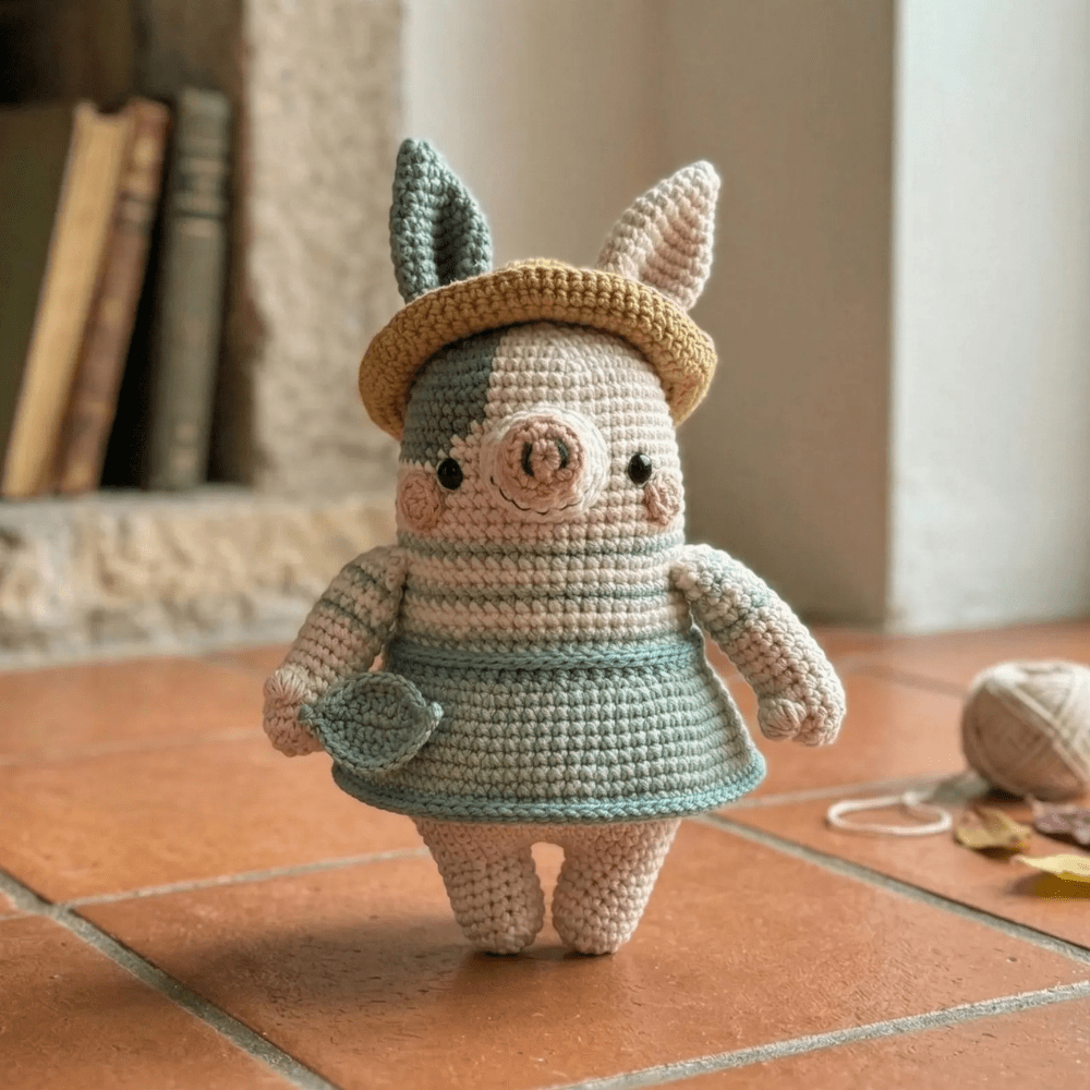 Muñeco de Apego El Conejo & La Luna Lita La Cerdita_2 Muñeco de Apego El Conejo & La Luna Lita La Cerdita