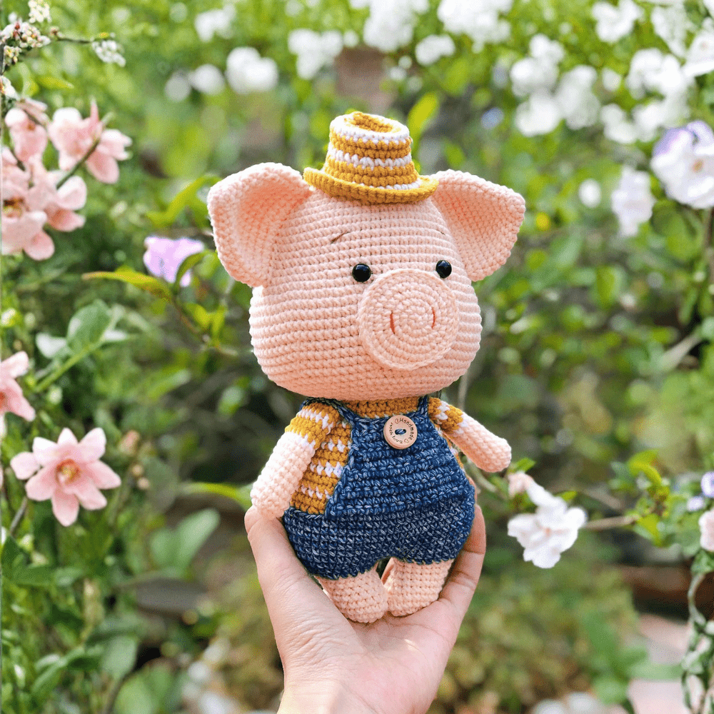 Muñeco de Apego El Conejo & La Luna El Cerdito Gaucho