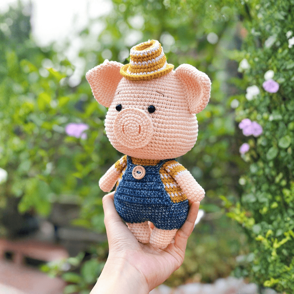 Muñeco de Apego El Conejo & La Luna El Cerdito Gaucho
